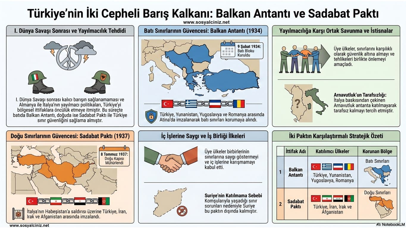 Balkan Antantı ve Sadabat Paktı İnfografik