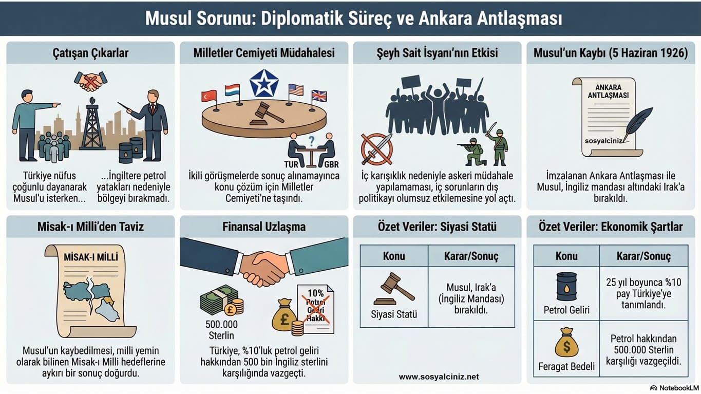 Musul Sorunu ve Irak Sınırı İnfografik