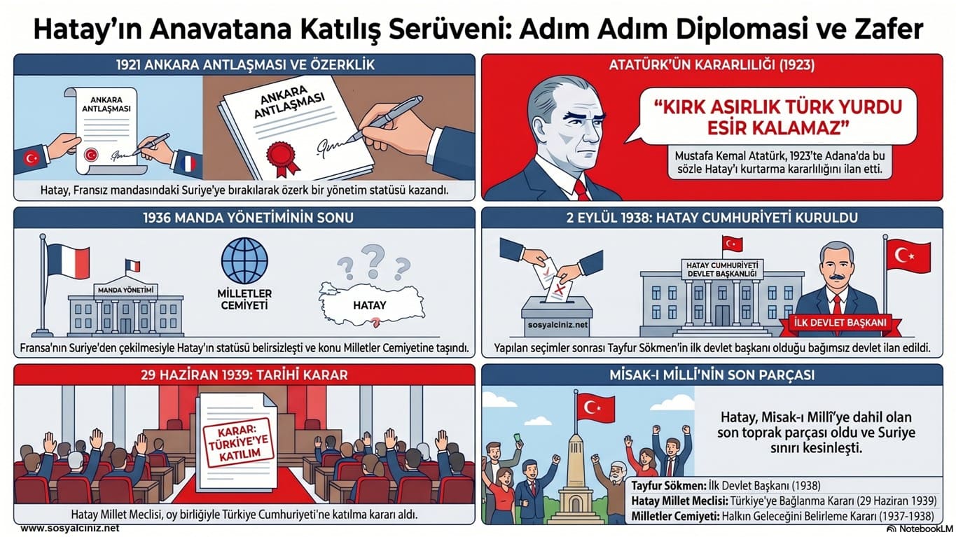 Hatay’ın Anavatana Katılması İnfografik