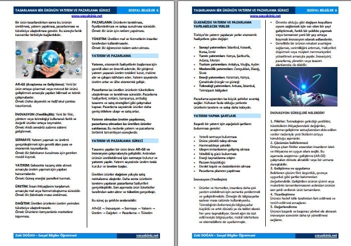 Tasarlanan Bir Ürünün Yatırım ve Pazarlama Süreci