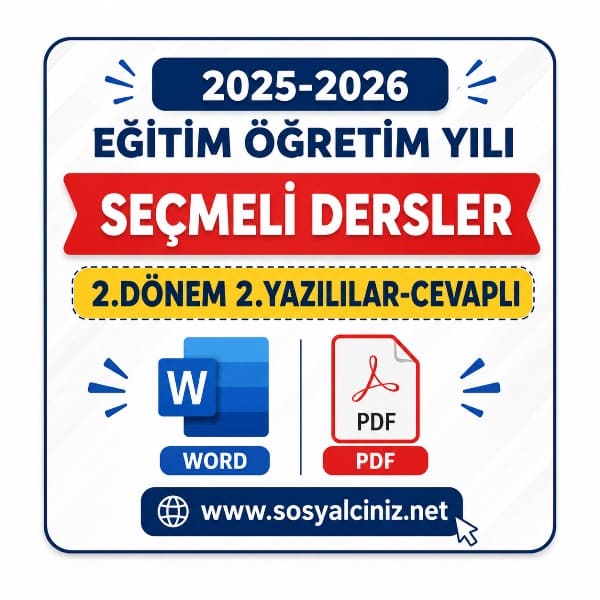 2025-2026 Ahlak ve Yurttaşlık Eğitimi I 2.Dönem 2.Yazılı Ramazan BUDAK