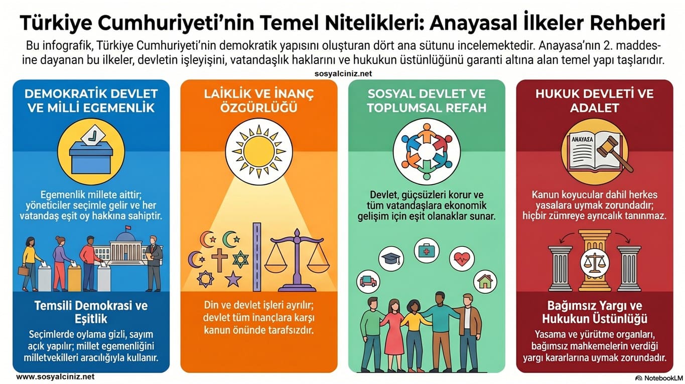 Türkiye Cumhuriyetinin Temel Nitelikleri İnfografik