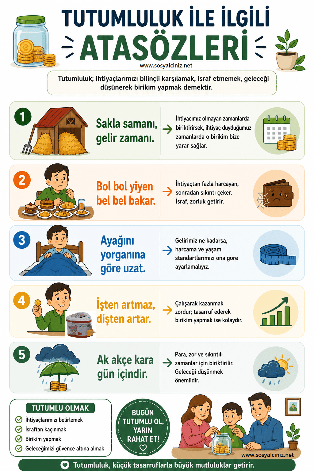 Tutumluluk İle İlgili Atasözleri