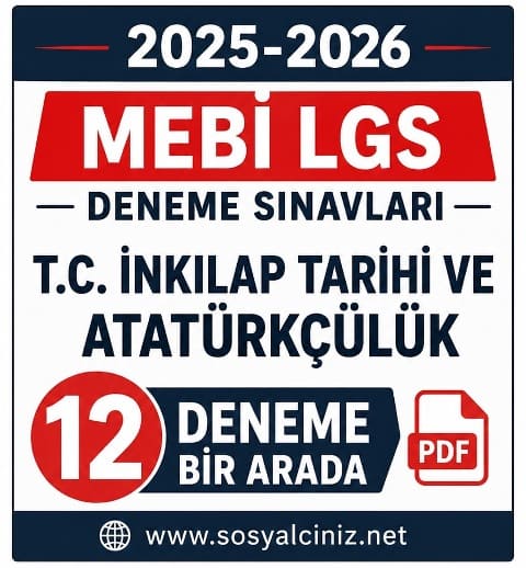 2025-2026 T.C. İnkılap Tarihi MEBİ LGS Deneme Sınavları 12 Deneme