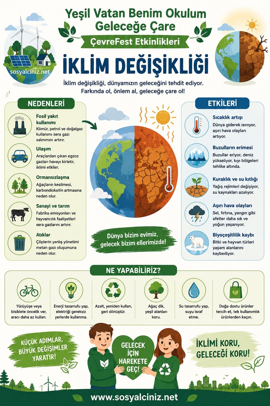Yeşil Vatan Benim Okulum Geleceğe Çare ÇevreFest İnfografikleri