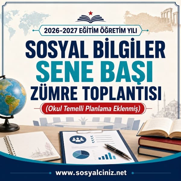 2026-2027 Sosyal Bilgiler Sene Başı Zümre Toplantı Tutanağı