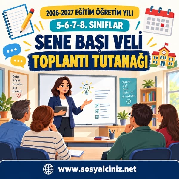 2026-2027 5-6-7-8. Sınıflar Sene Başı Veli Toplantı Tutanağı