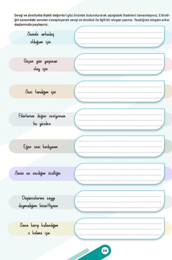 7.Sınıf Sosyal Bilgiler 1.Kitap Sayfa 24-25-26 Cevapları