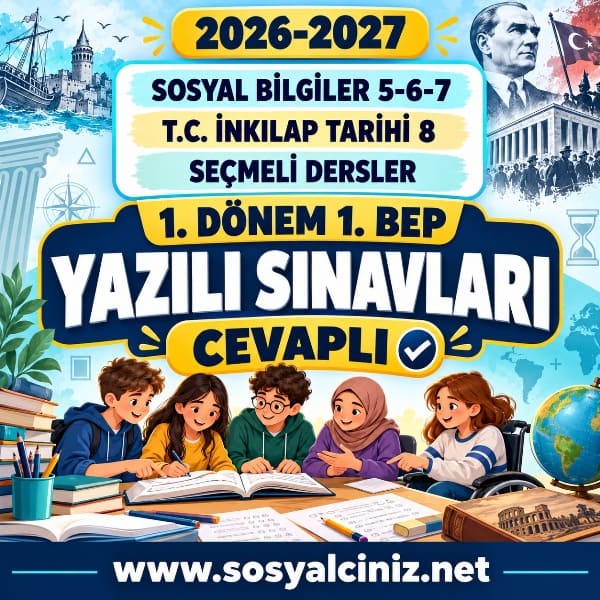 2026-2027 8.Sınıf T.C. İnkılap Tarihi 1.Dönem 1.BEP Yazılı Cevaplı