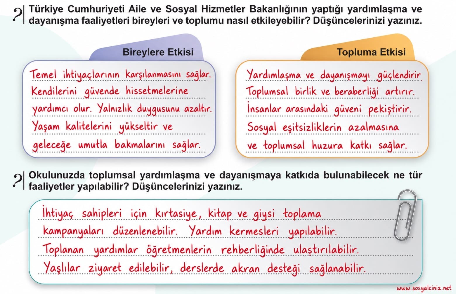 5.Sınıf Sosyal Bilgiler 1.Kitap Sayfa 35-37 Etkinlik Cevapları
