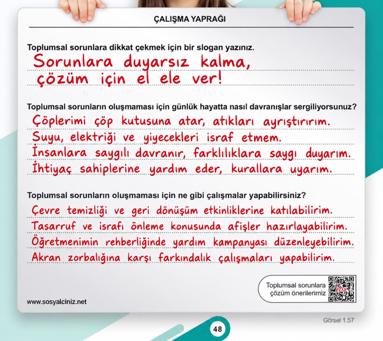 6.Sınıf Sosyal Bilgiler 1.Kitap Sayfa 48 Etkinlik Cevapları