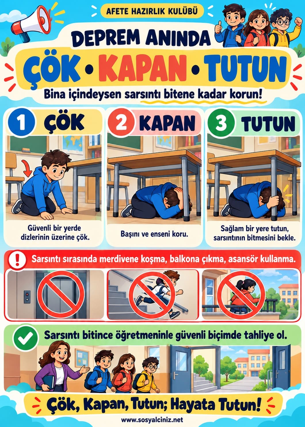 Afete Hazırlık Kulübü Pano Görselleri