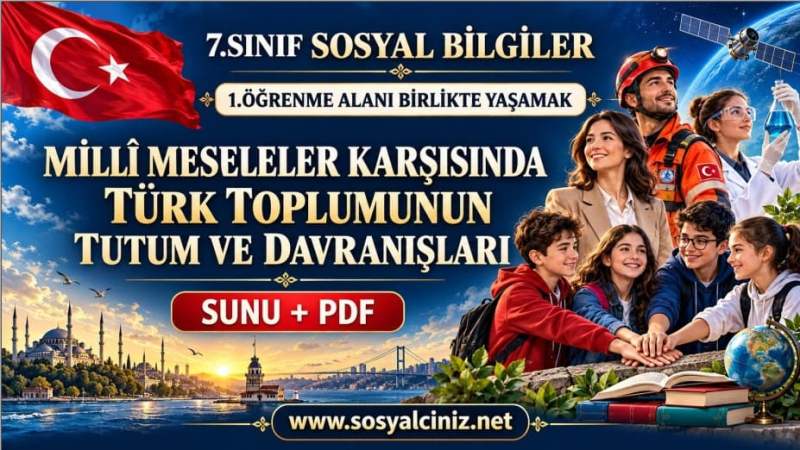 Millî Meseleler Karşısında Türk Toplumunun Tutum ve Davranışları Sunu+PDF