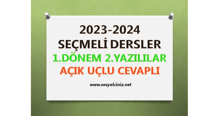 5-6-7-8. Sınıf Şehrimiz 1. Dönem 2. Yazılı Cevaplı